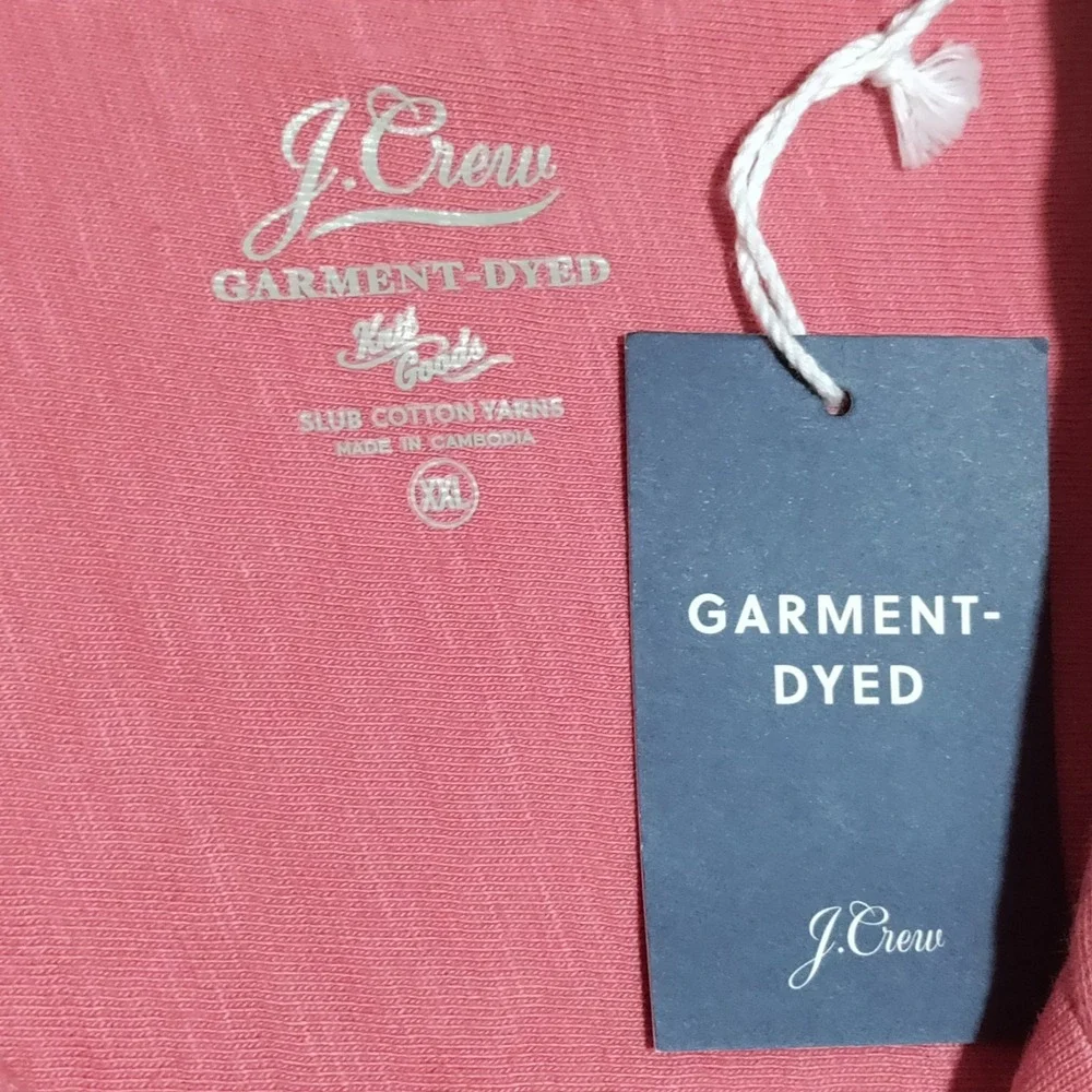 NEW J Crew Garment Dyed Harbor Shirt Men Size XXL Camp Collar Nantucket Red/Pink